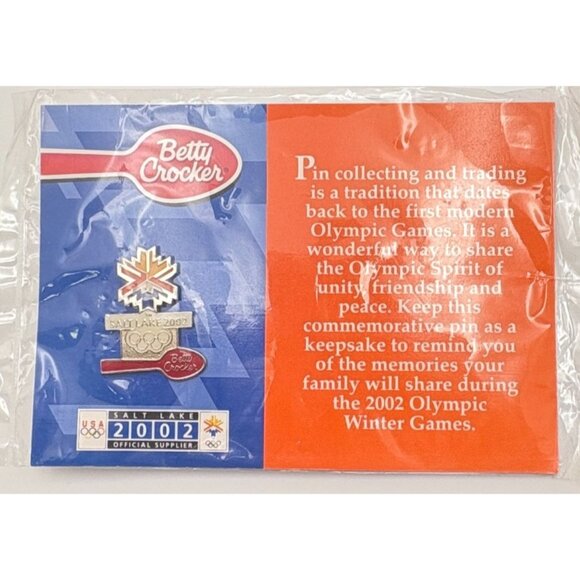 Betty Crocker Olympic Pin Salt Lake 2002 Winter Games Commemorative Lapel Pin - Picture 1 of 6